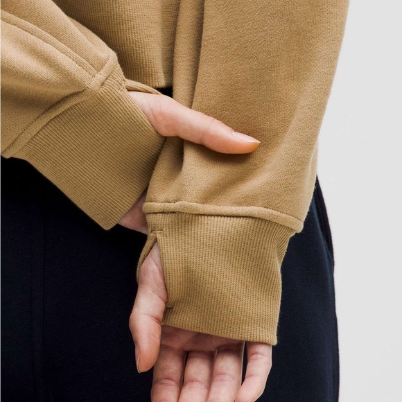 Lululemon Scuba Oversized Funnel-Neck Half Zip Filbert Tan - Picture 5 of 7